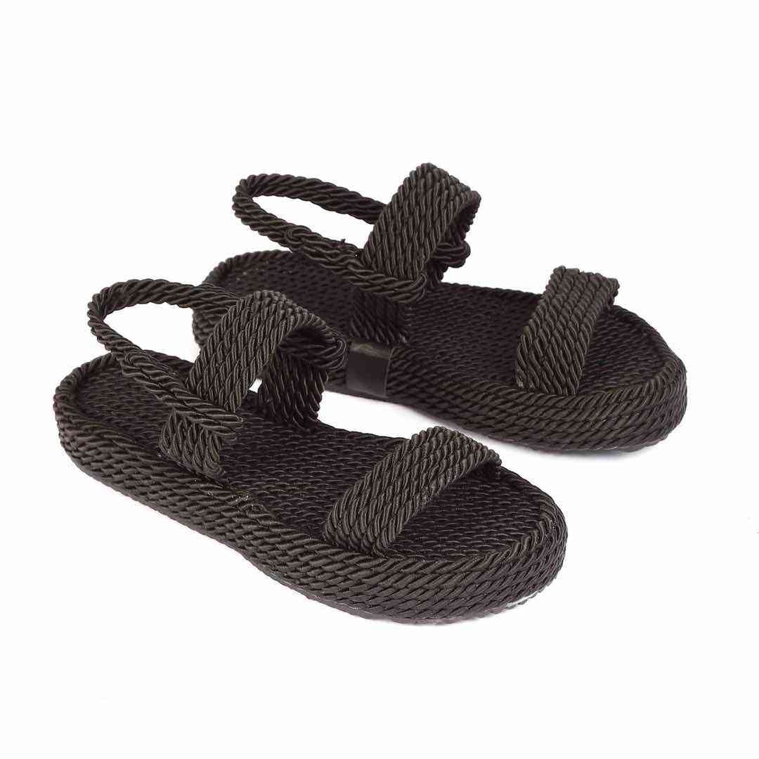 Босоніжки Жіночі Мотузки Inshoes Чориний