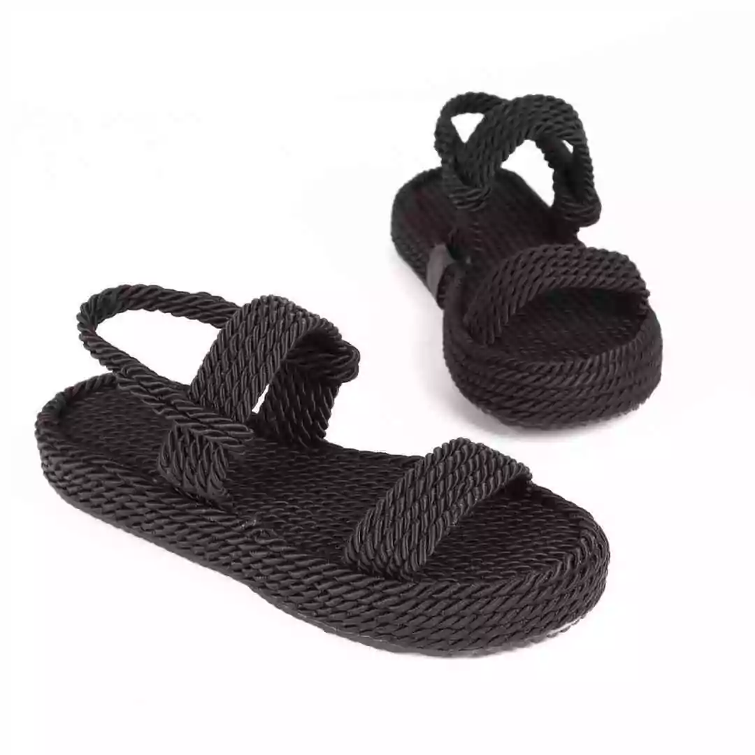 Босоніжки Жіночі Мотузки Inshoes Чориний