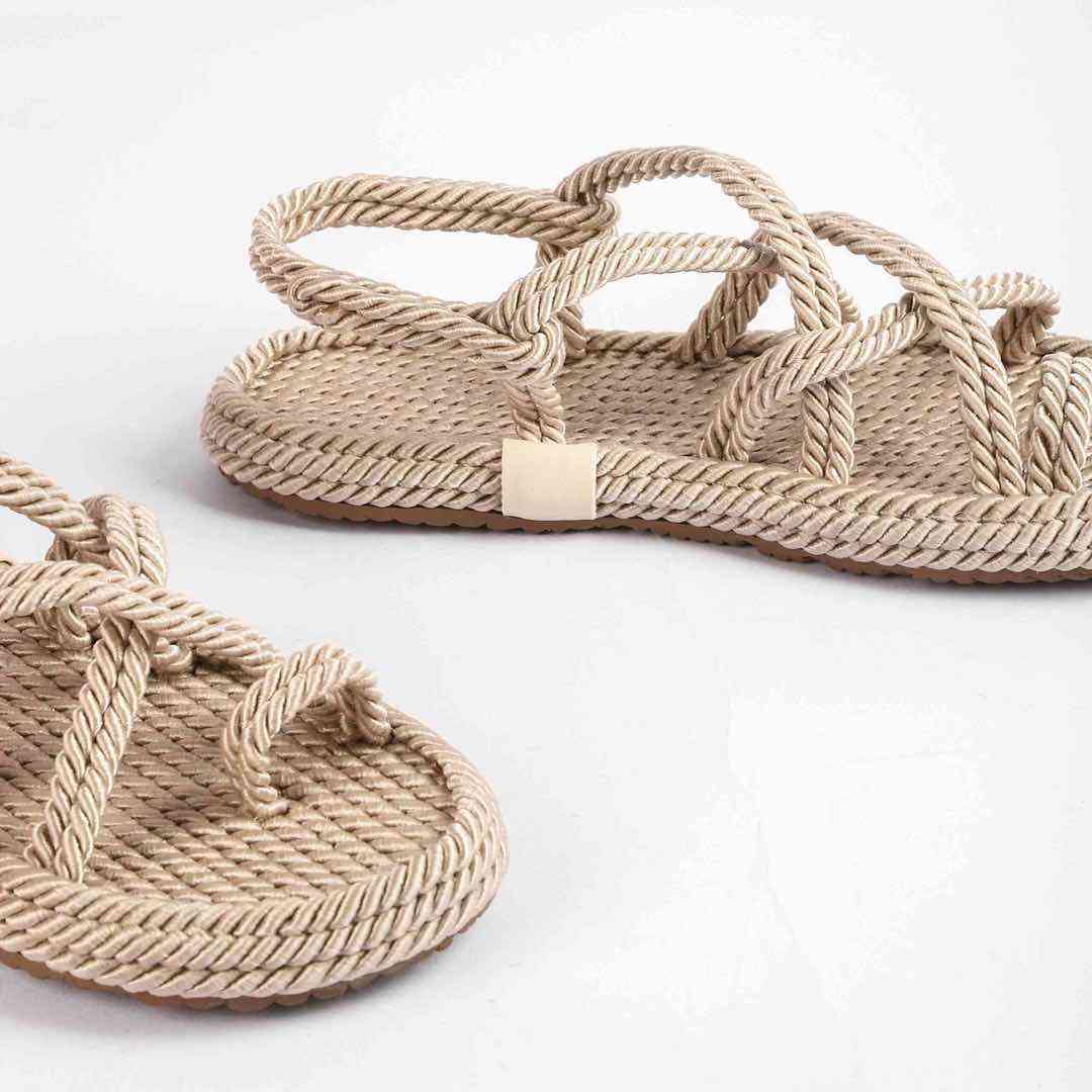 Босоніжки Жіночі Мотузки Inshoes Беж