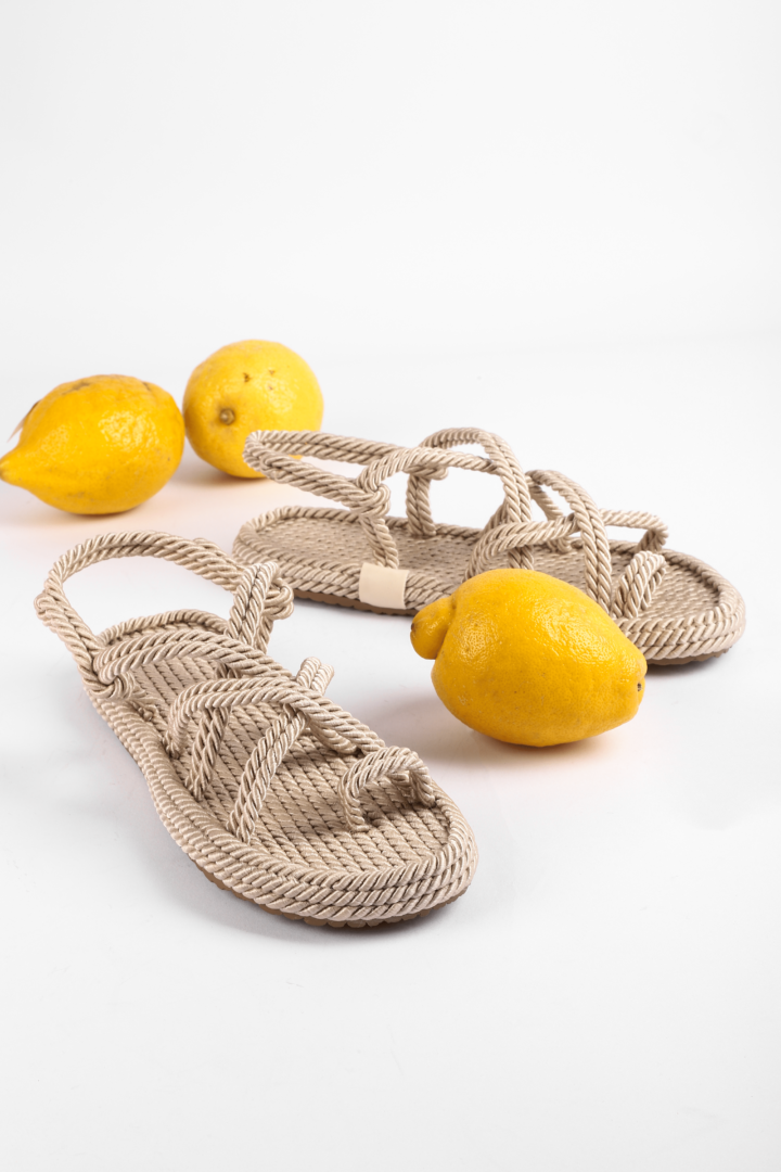 Босоніжки Жіночі Мотузки Inshoes Беж