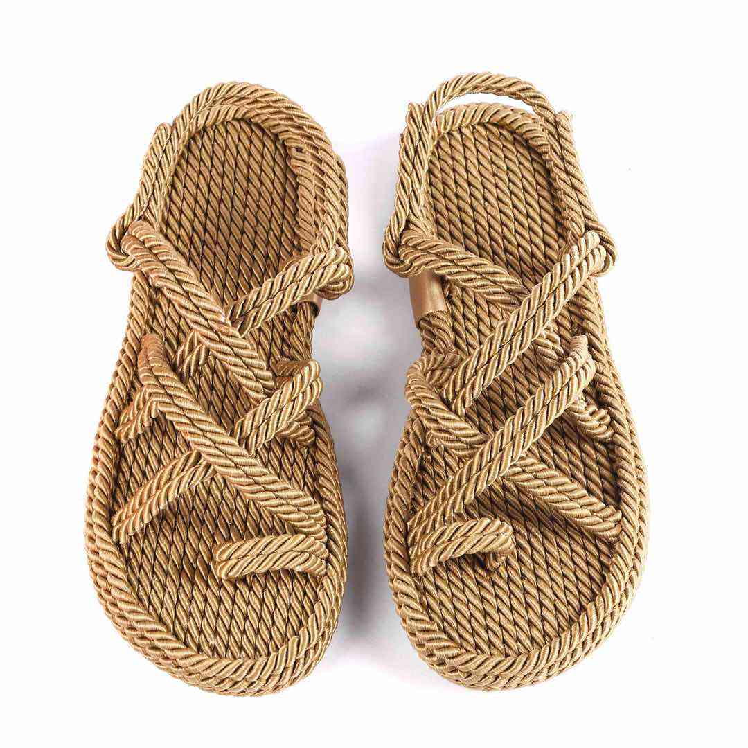 Босоніжки Жіночі Мотузки Inshoes Золотий