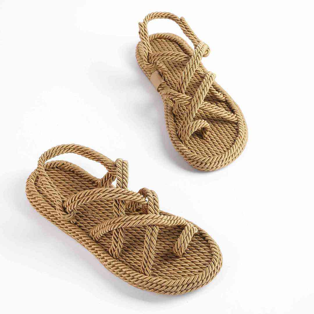Босоніжки Жіночі Мотузки Inshoes Золотий